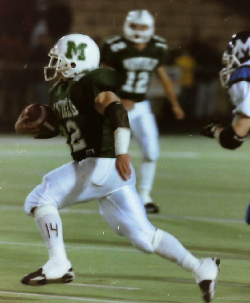 Nick Palazzo #22 running for Mayfield High School